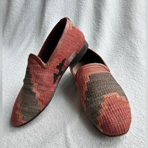Res Ipsa Men’s Kilim Turkish Loafers size 8 handcrafted multicolor slip on‎